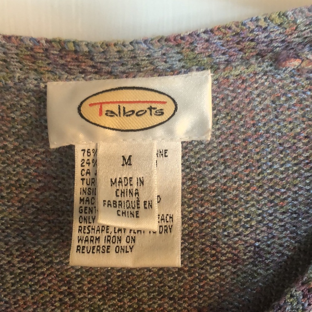 Talbots Button Down Cardigan Multicolor - image 2